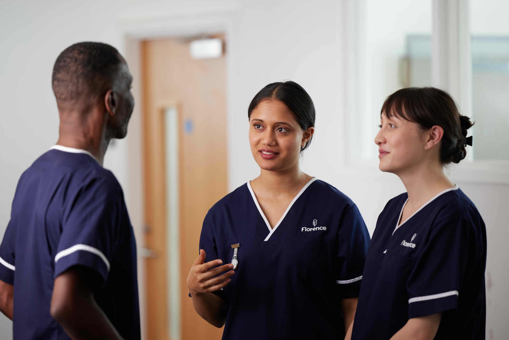 Nurses providing professional support and guidance