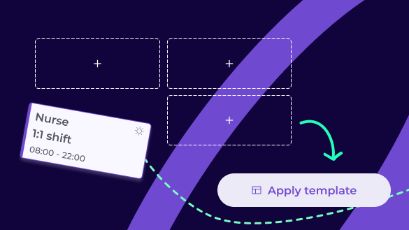 Post a shift using drag and drop or apply a template