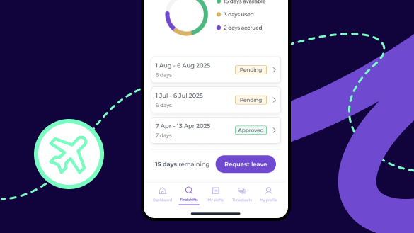 Submit leave request, see details of upcoming, remaining and accrued leave.