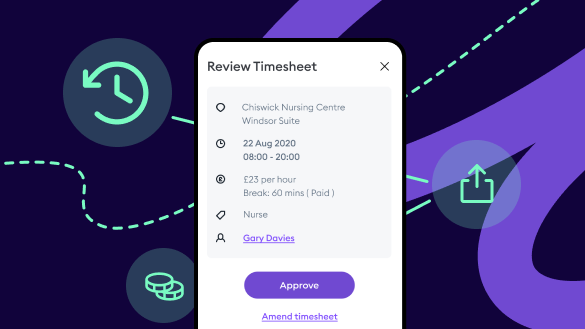 Submit timesheets to integrate with payroll.